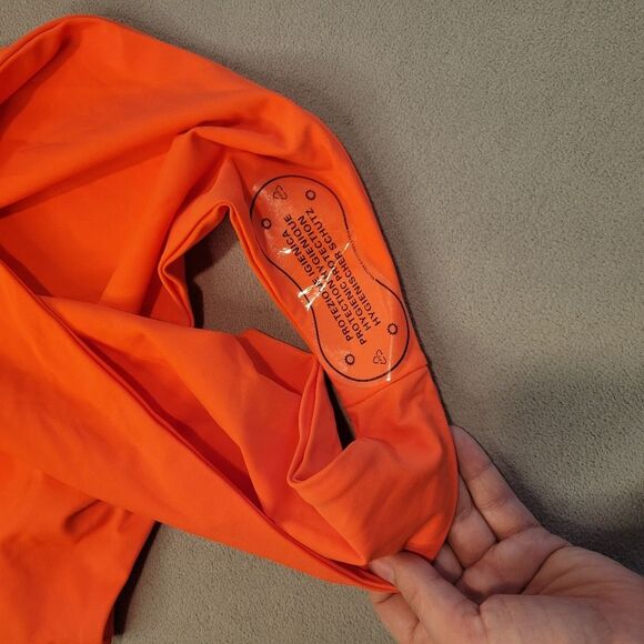 Fashion Nova Bright Neon Orange one piece Swimsuit 2X - Picture 6 of 7